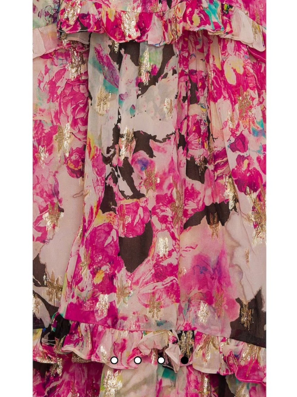 Rococo Sand x REVOLVE Pink & Black Floral Tiered Halter Maxi Dress NWT - Picture 5 of 11